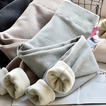2020 new high waisted cashmere pants warm and thick womens winter bottoming pants children cashmere 95 cotton pants thick