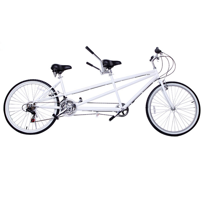 Crown Luxury Double Bike Mountain Biking Bike Casual High Carbon Steel Frame Variable-speed Car Couple Biathlon Rides