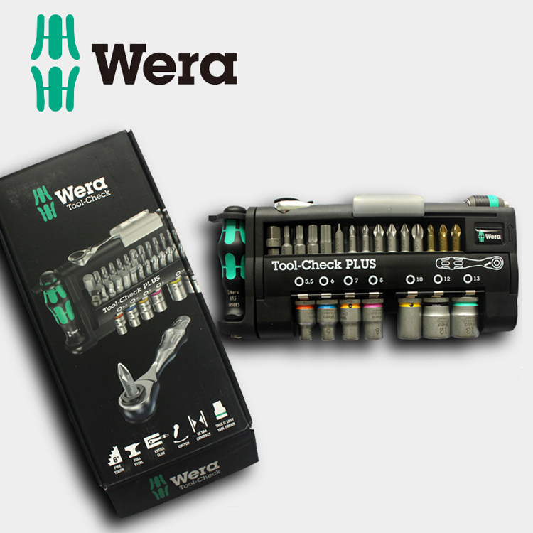 German Import Mini Ratchet Wrench Set Tool-check PLUS Rainbow Edition 39 pieces of portable sleeves