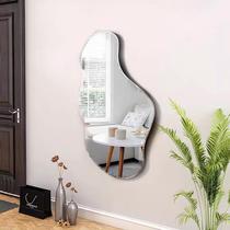  ins wind full-length mirror Household bedroom entrance full-length mirror Simple light luxury shaped S decorative mirror Wall-mounted wall mirror