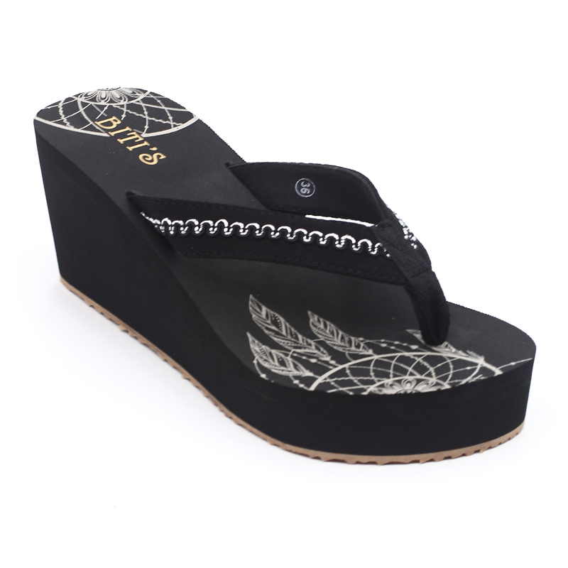 New Vietnamese Shoes, Genuine Pingxian Shoes, Women's Flip-Flops, Wedge Heels, High Heels, Outdoor Wear, Beach Casual Fashion