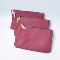 Full 58 yuan foreign trade Hamlet wine red leather cosmetic bag zipper storage change bag