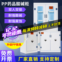 pp acid-base cabinet laboratory medicine cabinet corrosion resistant chemical reagent cabinet all steel double lock instrument sample container cabinet
