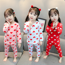 Girl underwear suit autumn and winter Children 3 baby girl 10 Month 1 to 6 2 2 4 5 year old girl home two sets