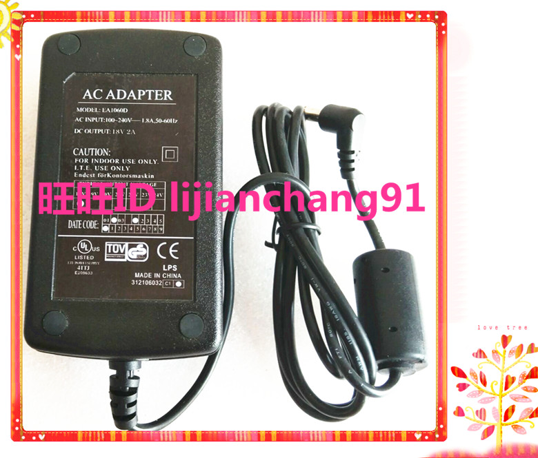 microlab McBo FC20 Power Adapter 19V 18V 2A Desktop Near Field Speaker DC Power Supply