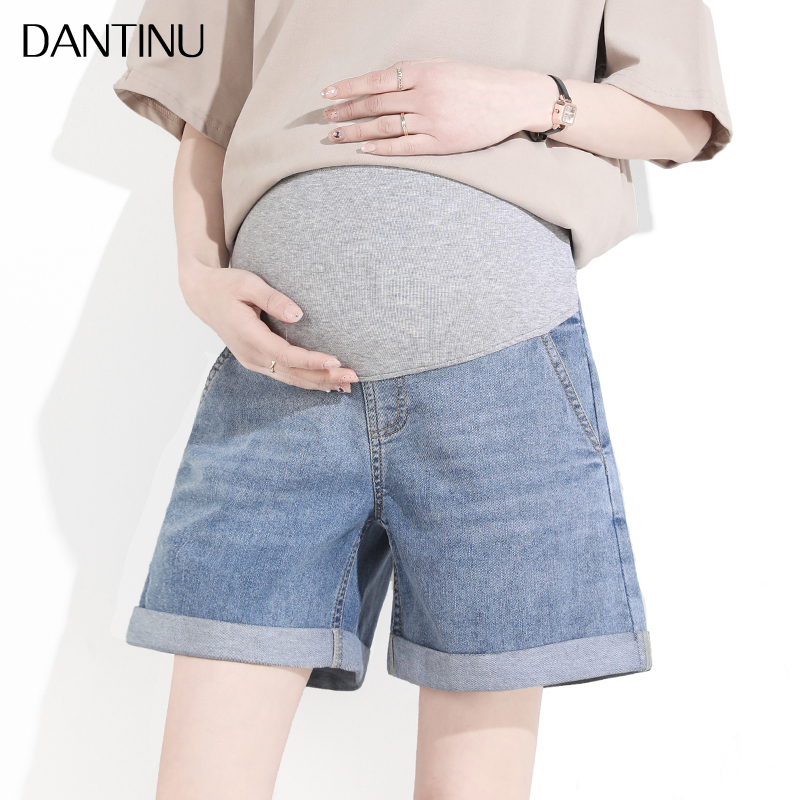 Pregnant women jeans summer fashion mom casual thin large-scale loose summer wear five-point hot pants