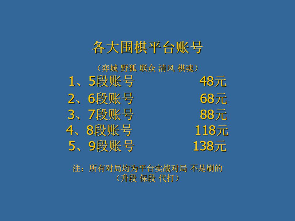 Level 18 --9 Duan Go account Yicheng Wild Fox Daisheng Duan Bao Duan AI Kata Dog Five Backgammon Yi coin software