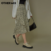 OtherMixBAO WEN skirt women 2021 winter new Korean version of a sexy slim printed long skirt