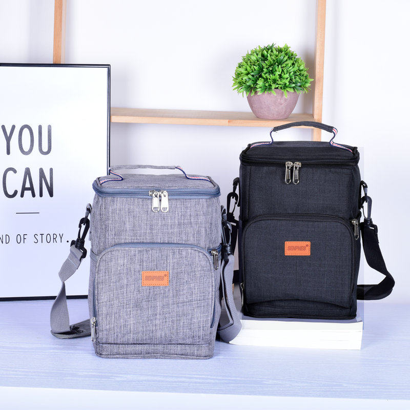 Convenient lunch bag with thermal insulation tote bag waterproof lunch bag outdoor picnic bag aluminum film Oxford cloth refrigerated with rice bag