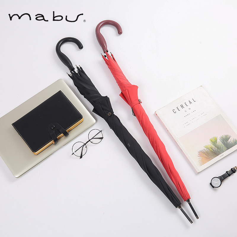 日本 Mabu 轻量玻纤 半自动长柄晴雨伞 双重优惠折后￥36包邮包税 淘金币可抵扣2.2元