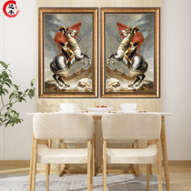 European-style porch decorative painting living room aisle Napoleon figure framed meaning hotel corridor wall atmospheric wall painting