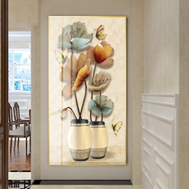 Home entrance decorative painting vertical modern simple aisle framed corridor staircase wall mural painting Nordic hanging painting