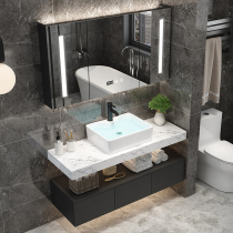 Marble bathroom cabinet combination washbasin washbasin pool small apartment Simple modern washbasin bathroom