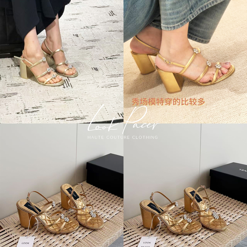 Look Pacer Rhinestone Pearl Flower Chunky Heel High Heel Sandals for Women Summer One-Strap Gold Sexy High Heels Look Pacer Rhinestone Pearl Flower Chunky Heel High Heel Sandals for Women Summer One-Strap Gold Sexy High Heels