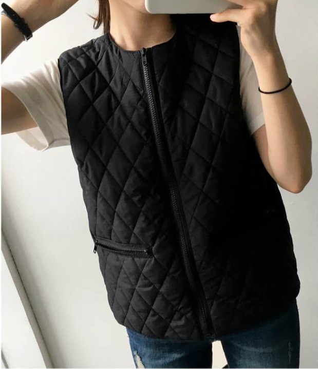 2019 mới mùa thu và mùa đông ngắn vest cotton nữ phiên bản Hàn Quốc ngắn của phần mỏng mùa xuân không có cổ áo bên trong vest vest áo khoác đẹp