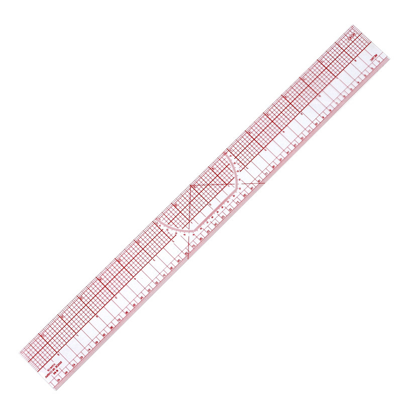 45CM grading ruler built-in scale clothing ruler ruler ruler metric inch comparison B-95