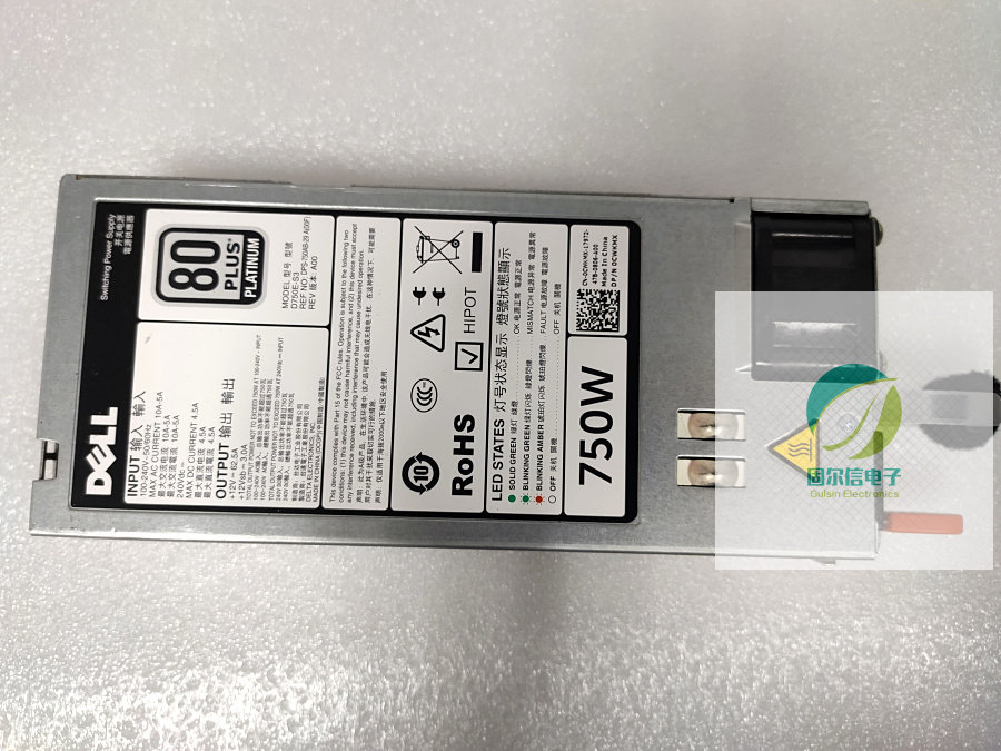 DELL R720 R730 SERVER AC / DC POWER SUPPLY CWKMX 750W DPS-750AB D750E-S