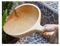 Wooden water scoop bath with scoop scoop mu piao water gourds and household kitchen shui yao zi large small handmade