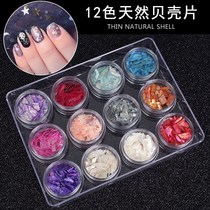 12-color shell manicure nail art ultra-thin Japanese extremely thin abalone ornament sequins crushed multicolored fragments nail patch