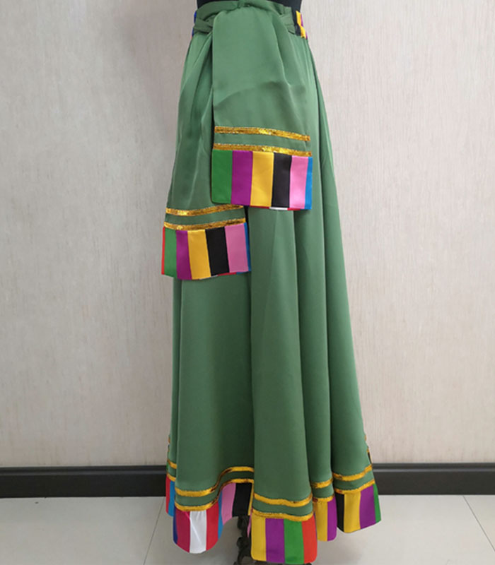 New Tibetan dance Semi-body 360 degrees Grand Pendulum Practice of Skirt Arts Exam Class Performance Conserved Folk Square Dance Practice Skirt-Taobao