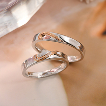 18K platinum rose gold bicolor diamond ring custom platinum book wedding diamond ring men and women Nike couples against the ring