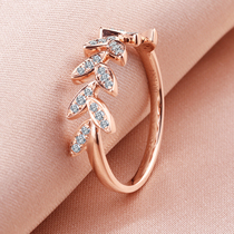 18K Gold Rose Gold Diamond Ring Coursewoman Custom Platinum Platinum Engaged Wedding Ring Tail to Withdrawal Girlfriend