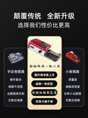 Домохозяйство полная -Аутоматическая толщина сигаретной машины с двойной высокой высокой 5,5 мм с тонкими сигаретами электрические сигареты зажигалка 8/6,5