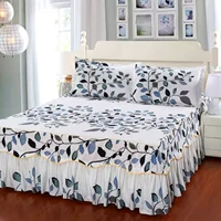 Váy ngủ Qi Qi quilt bốn mảnh phù hợp với phiên bản Hàn Quốc đôi mùa xuân 1.51.82.022.2 m váy giường