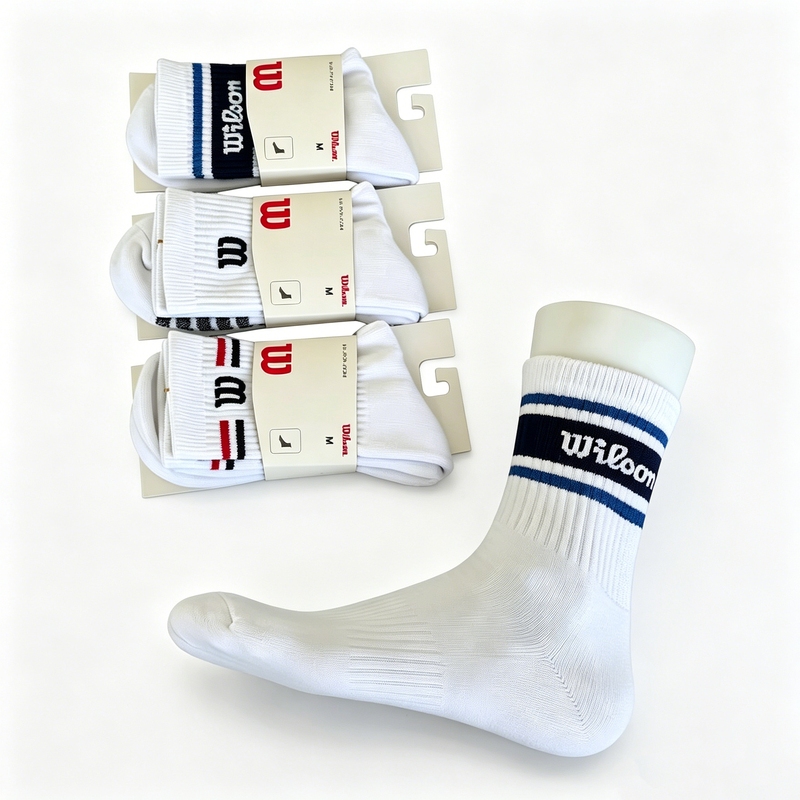 High-Top Sports Socks, Thick-Soled Professional Tennis Socks, Towel-Soled Badminton Socks, White Long Socks, Unisex High-Top Sports Socks, Thick-Soled Professional Tennis Socks, Towel-Soled Badminton Socks, White Long Socks, Unisex