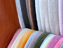 1-25#纯色本白杏加厚双面舒棉绒面料羊羔绒抱枕毛茸玩具毛绒布料 its a