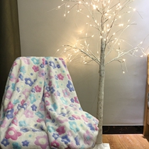 INS wind plum flannel blanket Leisure nap air conditioning blanket Student dormitory small sheets covered leg plush blanket