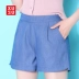 Quần short nữ mùa hè 2019 mới cao eo mặc quần ba mảnh quần lụa mỏng phần nóng quần hoang dã nữ hè - Quần short quần sọt nữ Quần short