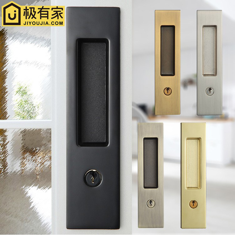 Black American mobile door lock Ramen Darklock Makeup Room Kitchen Golden Shift Door Handle Folding Invisible Door Hook Lock