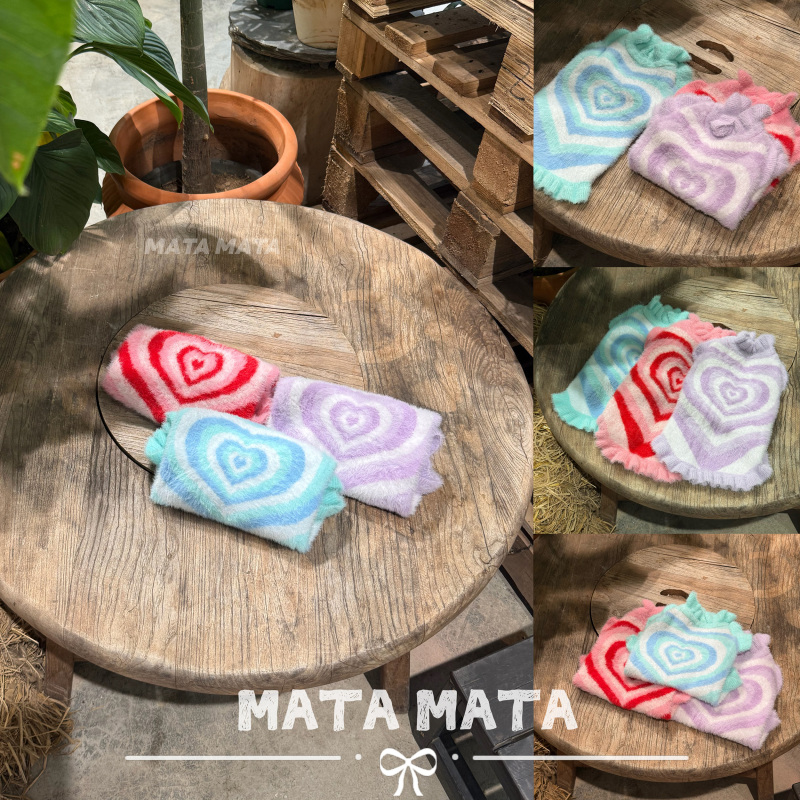 Mata Sweetheart Knitted Sweater New Autumn/Winter Mink Wool Soft and Comfortable for Yorkshire Terrier, Bichon Frise, Maltese