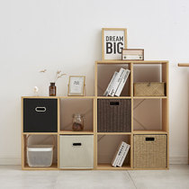 Free combination cabinet white simple bookshelf wooden lattice cabinet children's toy storage cabinet light luxury wind wooden bookcase