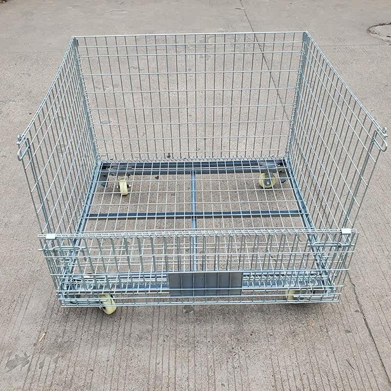 Warehousing logistics cage car storage cage iron frame turnover box basket rack express sorting vehicle wheeled turnover basket storage basket