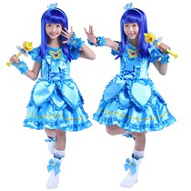 Balala Little Magic Fairy Costume Beauty Snow Princess Dresses Merky Little Blue Dress Rehearsal for Baraara Childrens suit