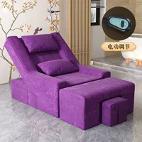 【Модернизированная утолщенная】 фиолетовая бархатная ткань без подлокотников электрическая модель