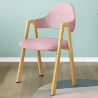 Стул А-образной формы светло-розового цвета со светлой текстурой дерева [выпущена новая модель], начиная с одного комплекта (единая цена)