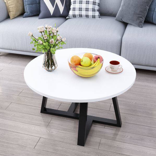 Tea table Nordic light and luxurious small ins wind minimalist home living room small family type table rental room with round side a few nets red-Taobao