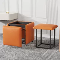 [Черная полка] Оранжевая кожа-наппа [Флагманская модель] 45*45-толстый латекс