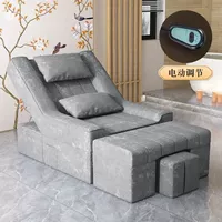 【Модернизированная утолщенная】 серая бархатная ткань без подлокотников электрическая модель