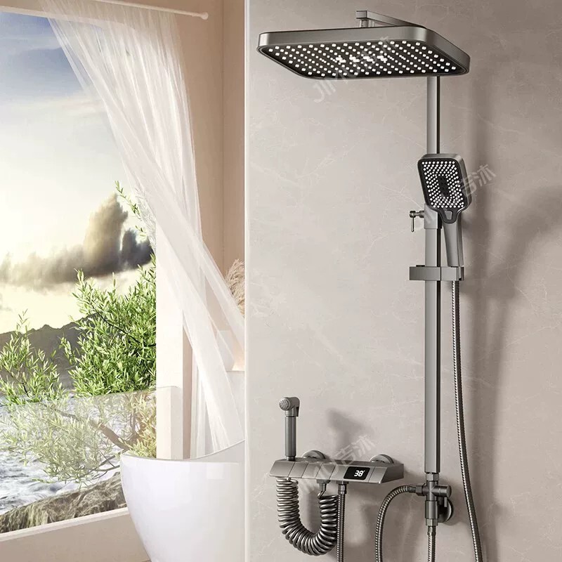 Nine Rose King Top Spray Split-Type Shower Head Set Piano Key Home Bathroom Separate Shower Head