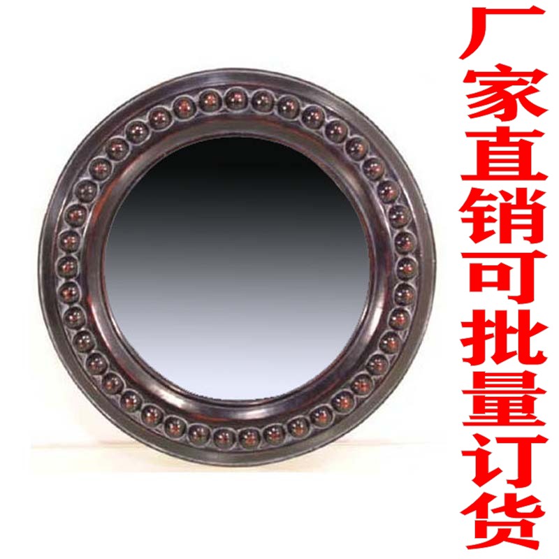 European style bathroom mirror retro mirror bathroom mirror porch decorative mirror creative mirror wall hanging round mirror makeup mirror makeup mirror