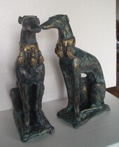 European-style resin crafts bronzed Greyhound paparazzi retro decoration dog hound town house decoration gift items