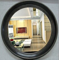 New European bathroom mirror American bathroom Chinese modern decoration retro black round porch mirror wall makeup