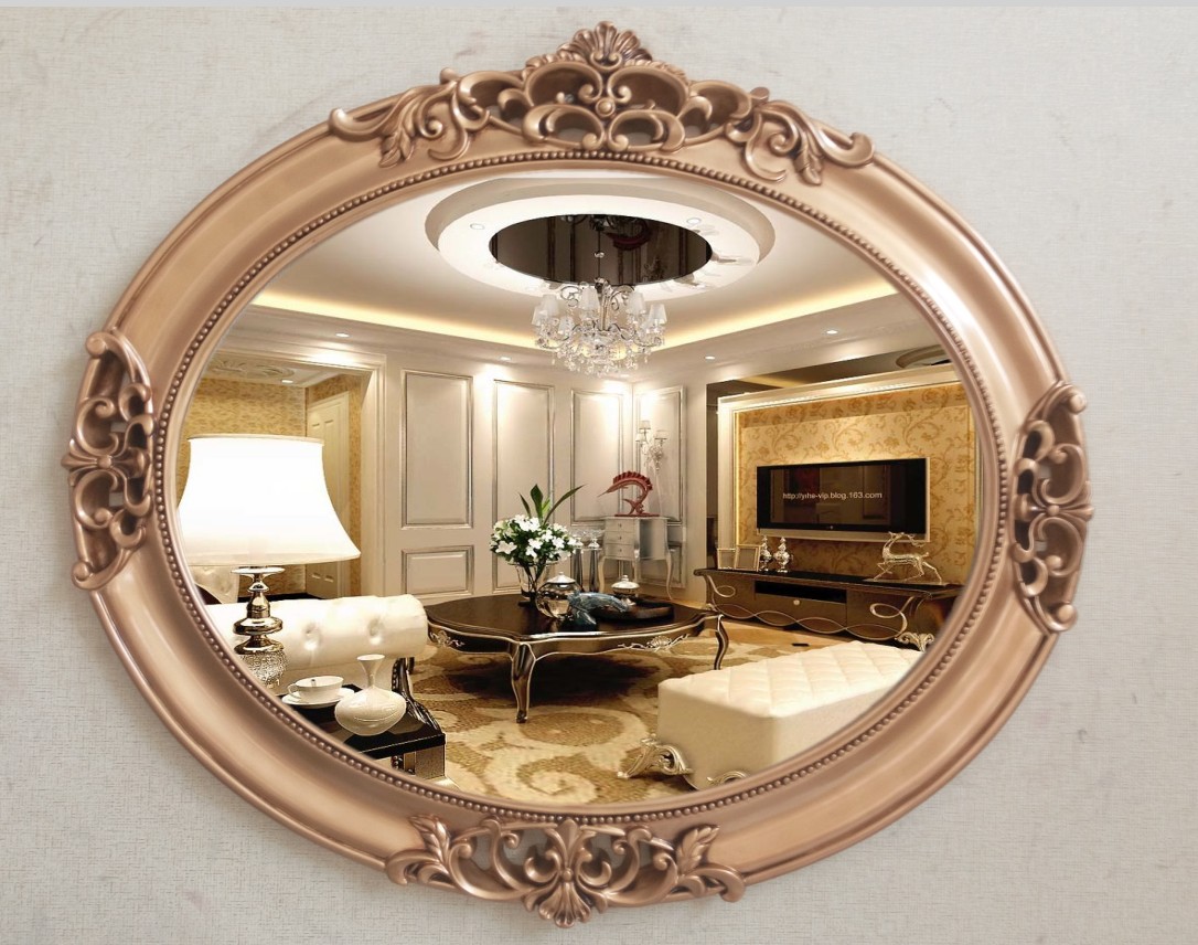 Retro Blue-European Bathroom Mirror European Bathroom Mirror Antiocene Baseball Decoration Mirror