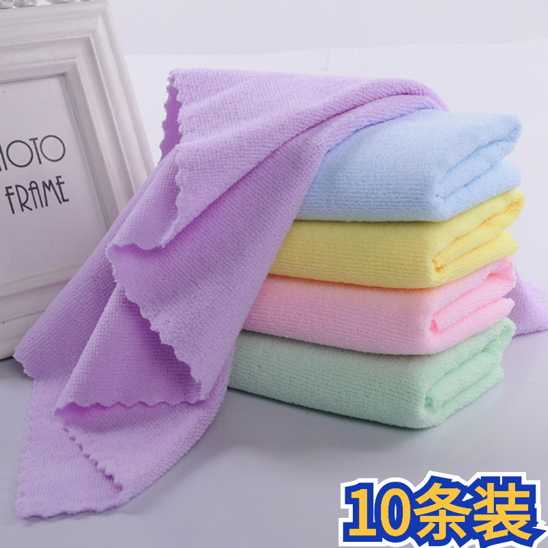 10-Pack of Towels for Washing Face, Wiping Hands, Lint-Free, Soft, Absorbent, Household Rags, Bathing, Hotel Gift Hand Towels