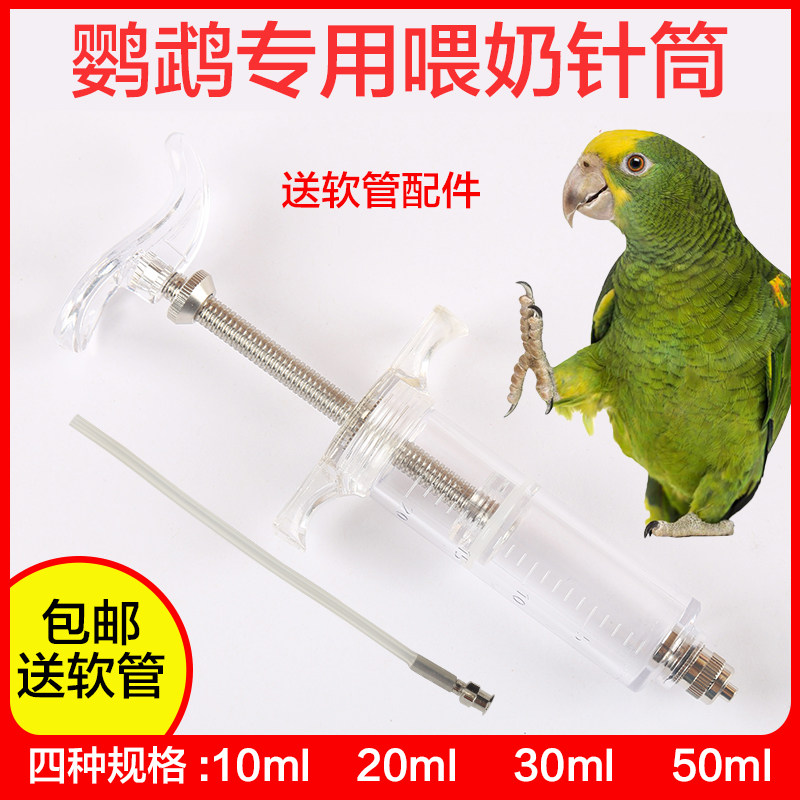 Parrot Kingdom Parrot BB special young bird breastfeeding device zero 0 days hand-raised young bird feeder plastic steel syringe needle tube