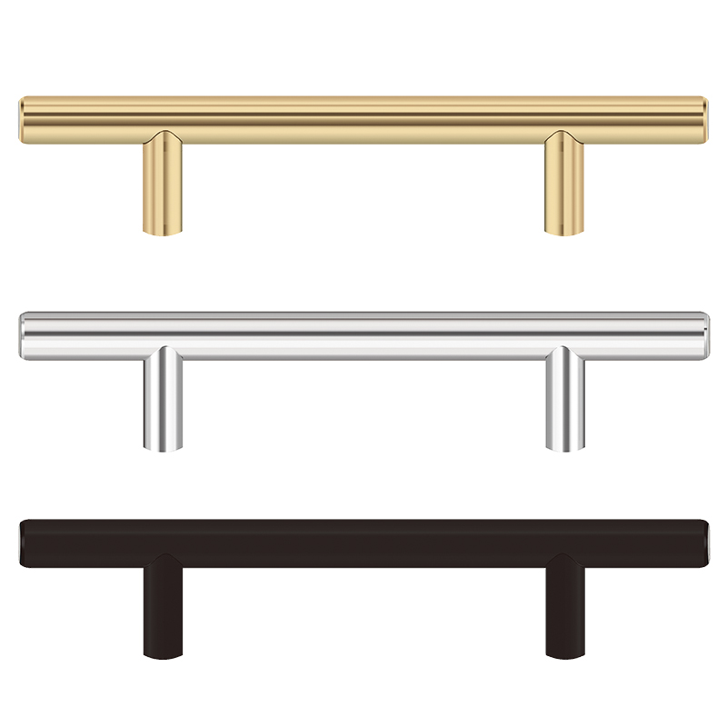 Gold overall cabinet door handle Minimalist light luxury Nordic door handle Modern minimalist wardrobe door drawer black handle